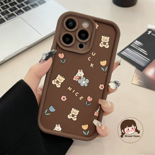 Ốp Điện Thoại Màu Trơn Gấu Dễ Thương Cho Tecno Spark 40C 40 30 30C 20 Pro Plus 20C 10 10C 9 8C 7 7T Go 1 2 3 2025 2024 2023 2022 2021 2020 Vỏ Mềm Chống Rơi Hoa Tulip Đơn Giản