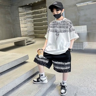 Bộ quần áo mùa hè dành cho bé trai 18-52kg mẫu H286. Chất liệu co dãn tháng mát. NL15
