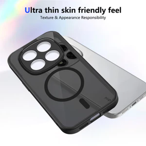 Ốp lưng Redmi Note 15 Pro Plus 5G Vỏ thu hút từ tính màu đen mờ cho Ốp điện thoại Redmi Note 15 Pro 4G