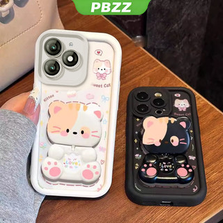 Ốp Lưng Cho itel A70 itel s23 plus s23 + Vỏ Điện Thoại Vỏ Mềm Silicon Chống Sốc Thiết Kế Mới Thẩm Mỹ Mèo Hoạt Hình Có Giá Đỡ Cho Gương JTMMZJ01