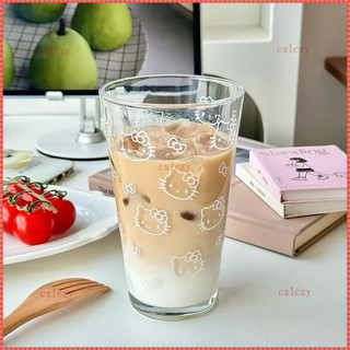 450ML Thủy Tinh Dễ Thương Cốc Nước Hoạt Hình Hellokitty Thủy Tinh In Hình Dễ Thương Cốc Cà Phê Hộ Gia Đình Trà Trái Cây Chanh Cô Gái Quà Tặng