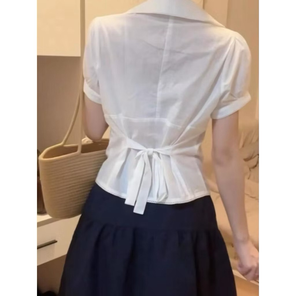 Áo sơ mi bèo cổ sen quốc dân phong cách hàn quốc nữ siêu xinh SS03633