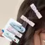 Kẹp tóc nhựa ca-rô hình mèo con, phụ kiện dễ thương cho bé gái, món quà ngọt ngào