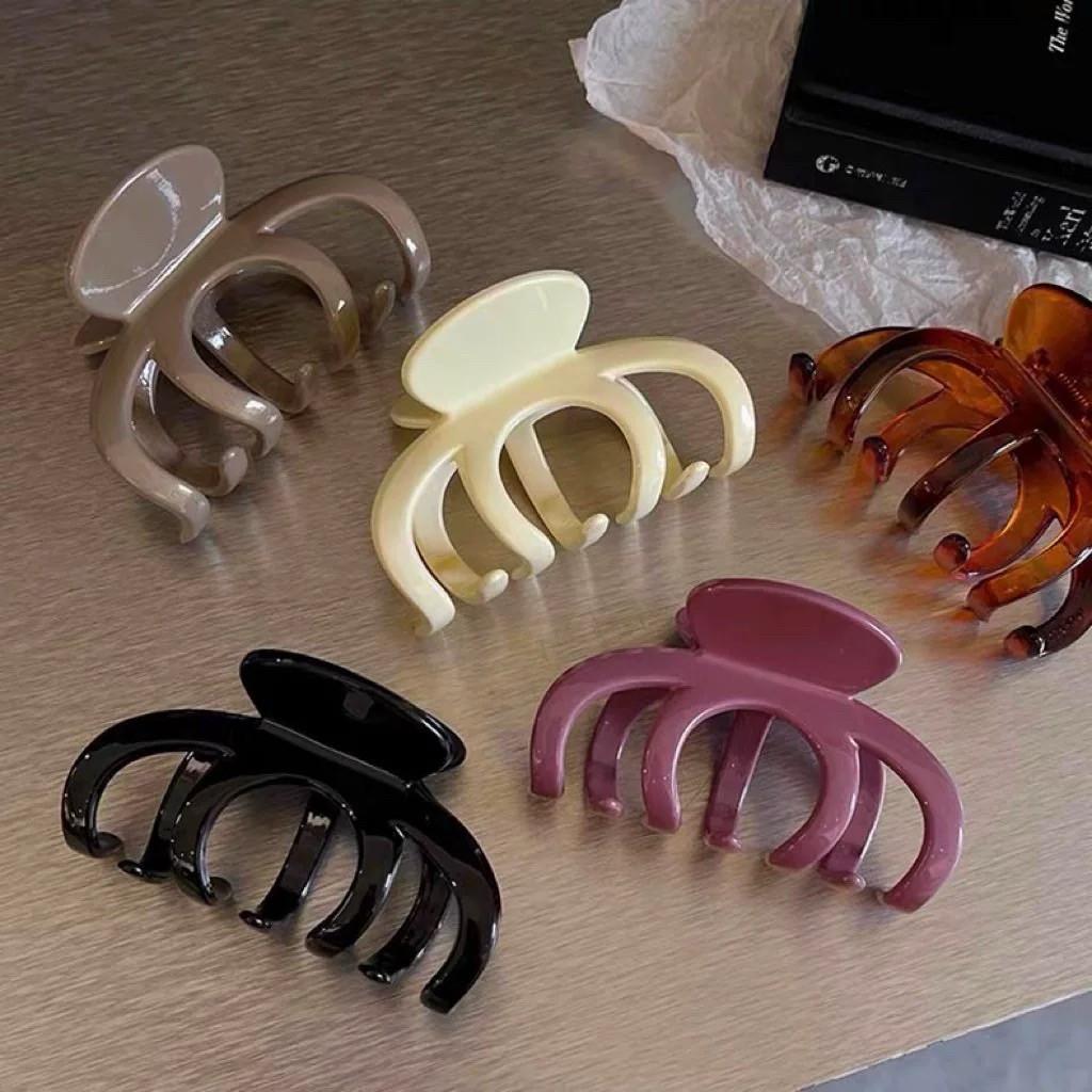 Kẹp Tóc Cá Sấu 10cm Nhựa Bóng Sang Trọng – Phụ Kiện Tóc Phong Cách Cho Phái Nữ