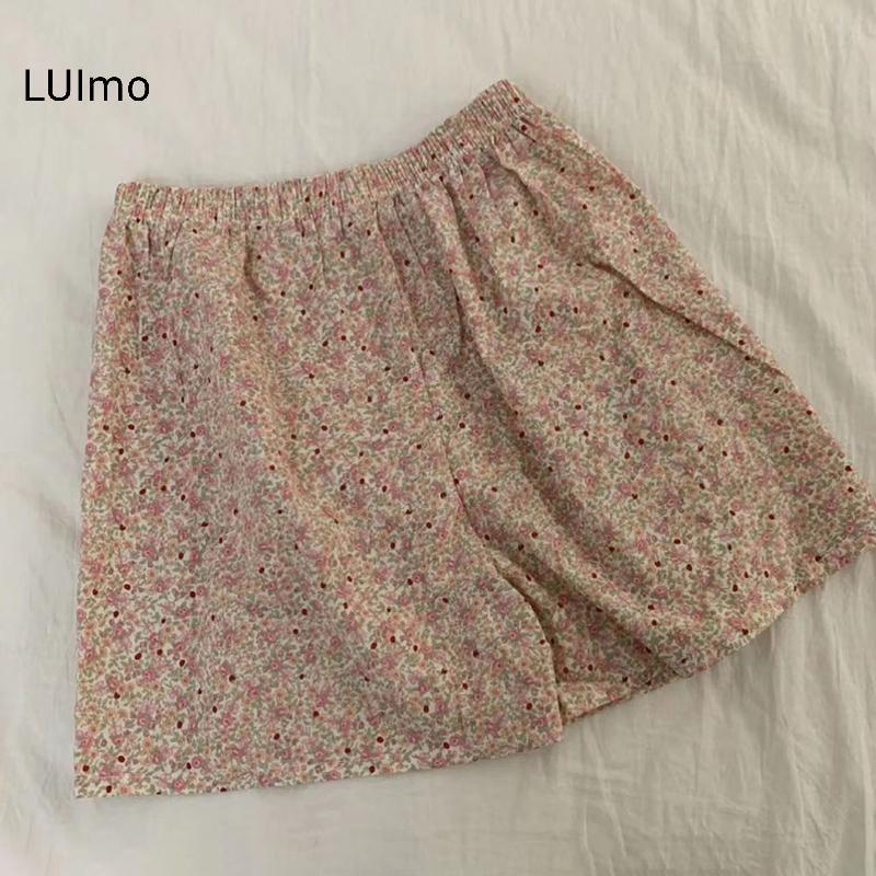 LUImo Hoa Co Giãn Eo Pyjama Vest Có Đệm Ngực Pyjama Quần Nhà Quần Mùa Hè Bộ Dành Cho Nữ SBS
