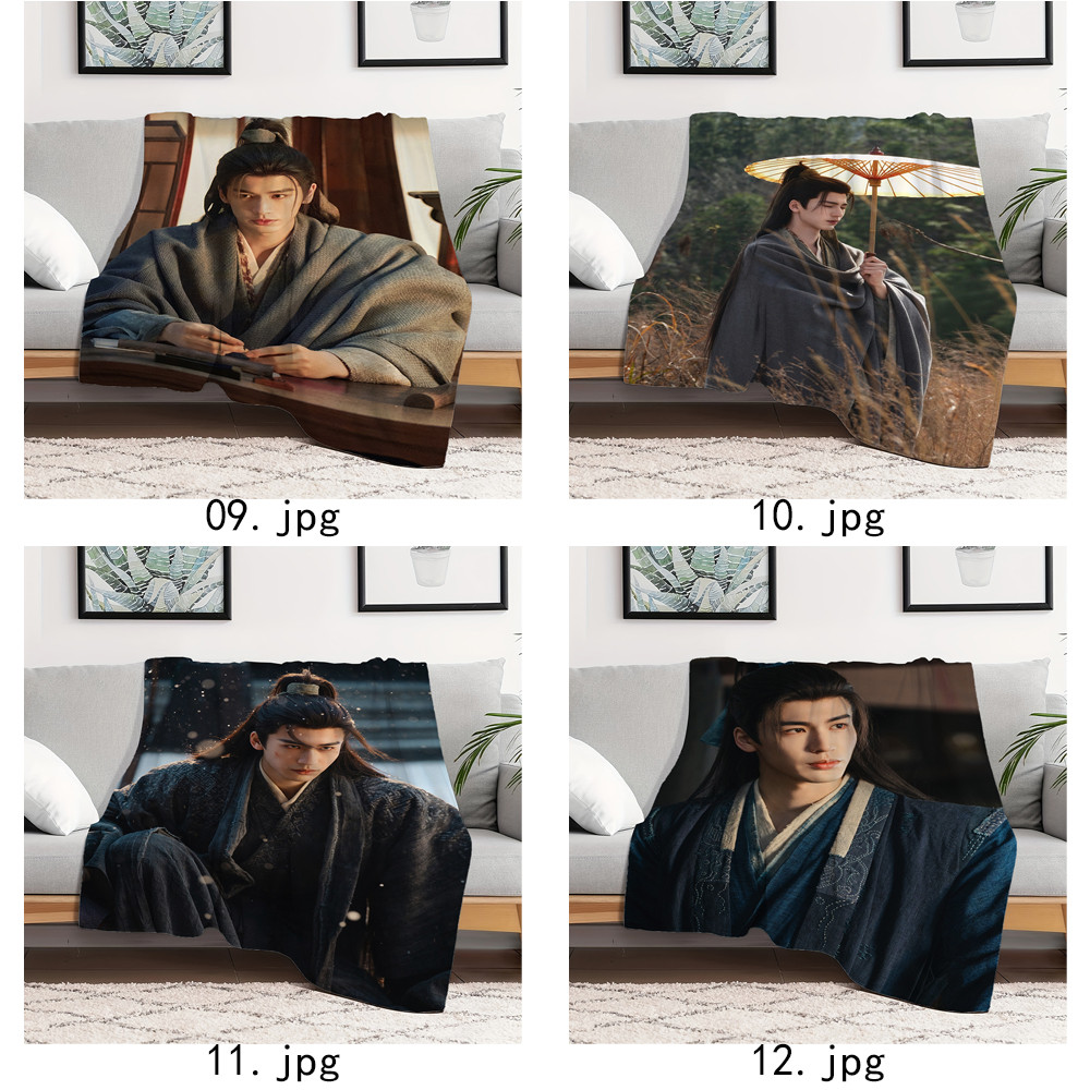 Zhang LingHe Chăn Flannel, Theo đuổi Ngọc bích In một mặt Chăn Flannel Điều hòa không khí Chăn