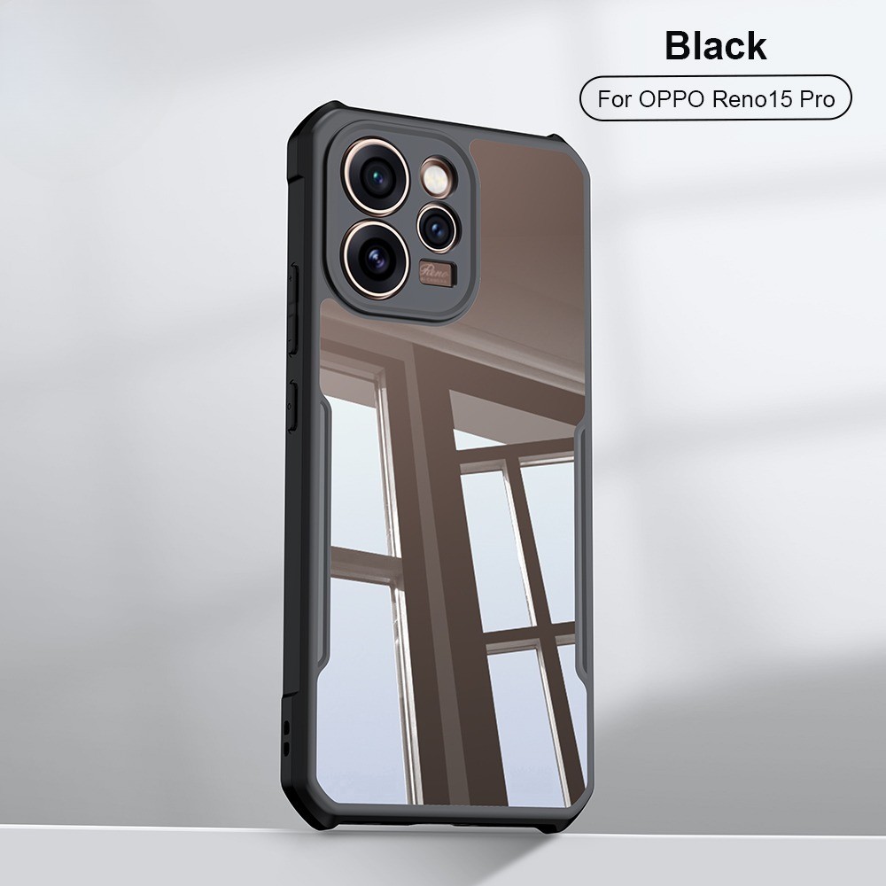 Ốp lưng chống sốc Acylic Armor trong suốt cho OPPO A6X A6 Pro A5X A5 Pro Reno 14 15 Pro Reno 14F 15F 15C Ốp lưng TPU khung mềm bảo vệ
