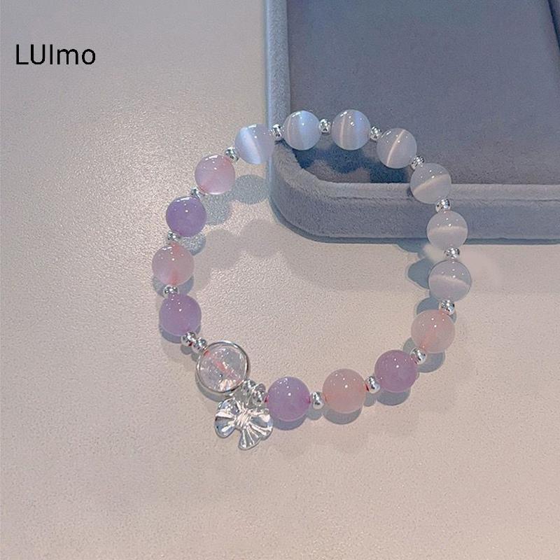 LUImo Ánh Trăng Pha Lê Nơ Đính Hạt - Vòng tay nhẹ sang trọng, phụ kiện thời trang cho bé gái