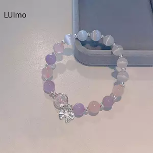 LUImo Ánh Trăng Pha Lê Nơ Đính Hạt - Vòng tay nhẹ sang trọng, phụ kiện thời trang cho bé gái