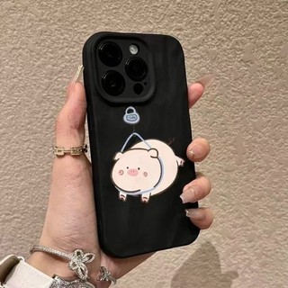 Dành Cho IPhone 17 16 15 14 13 12 11 Pro Max X XR XS Max 7 8 Plus Dễ thương nhỏ béo lợn xếp li vỏ mềm