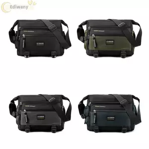 Túi Messenger EDIWANY, Túi Đeo Ngang Du Lịch Dây Kéo Nhiều Lớp, Túi Đeo Vai Dung Tích Lớn Hình Vuông Nylon Unisex