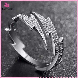 Nhẫn bạc zircon lightning mở dành cho nam - Trang sức thời trang, quà tặng sáng tạo