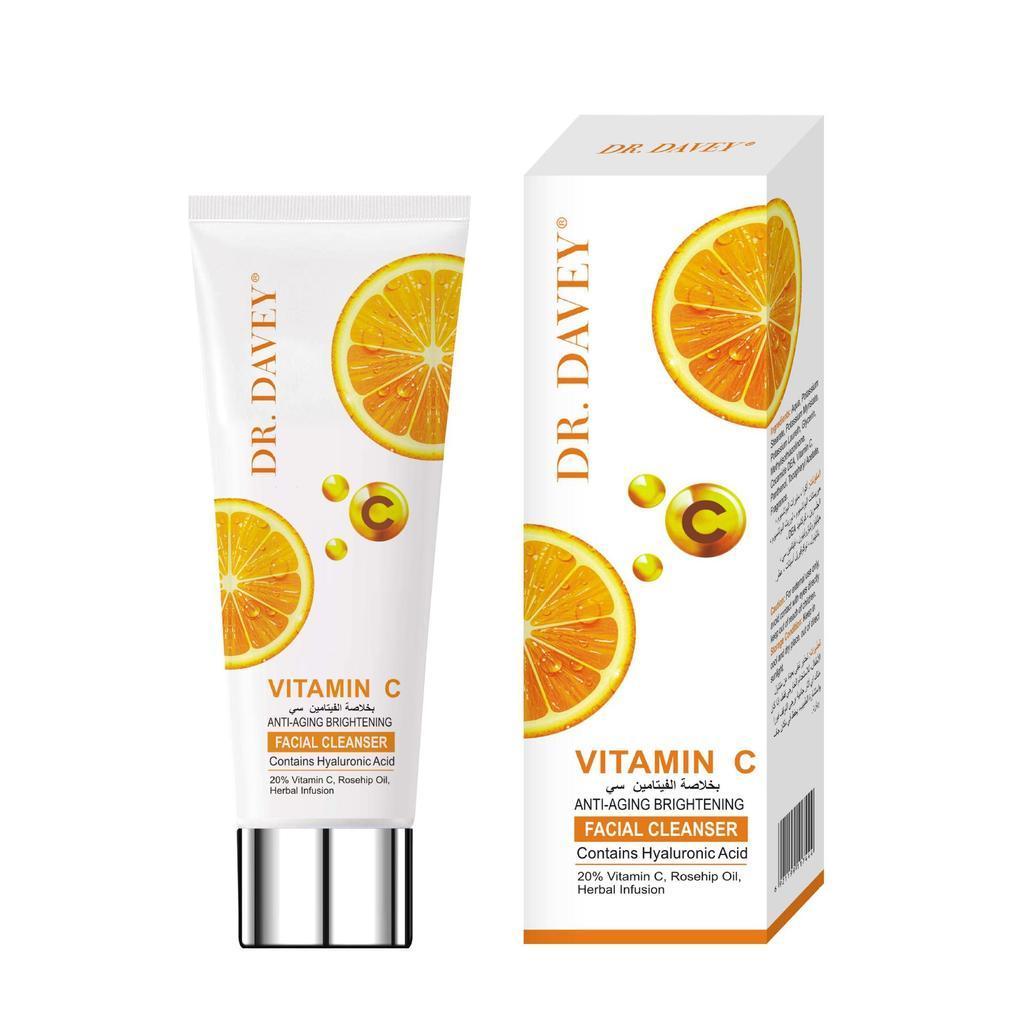 Sữa rửa mặt DR.DAVEY  Vitamin C  giúp Làm sạch Sâu, Trắng Da, Mờ Thâm, sáng da tự nhiên 120g