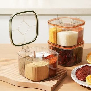 Bộ lọ đựng gia vị nhà bếp 1 mảnh nhiều lưới, hộp muối bột ngọt tiêu, bảo quản tiện lợi DPUI