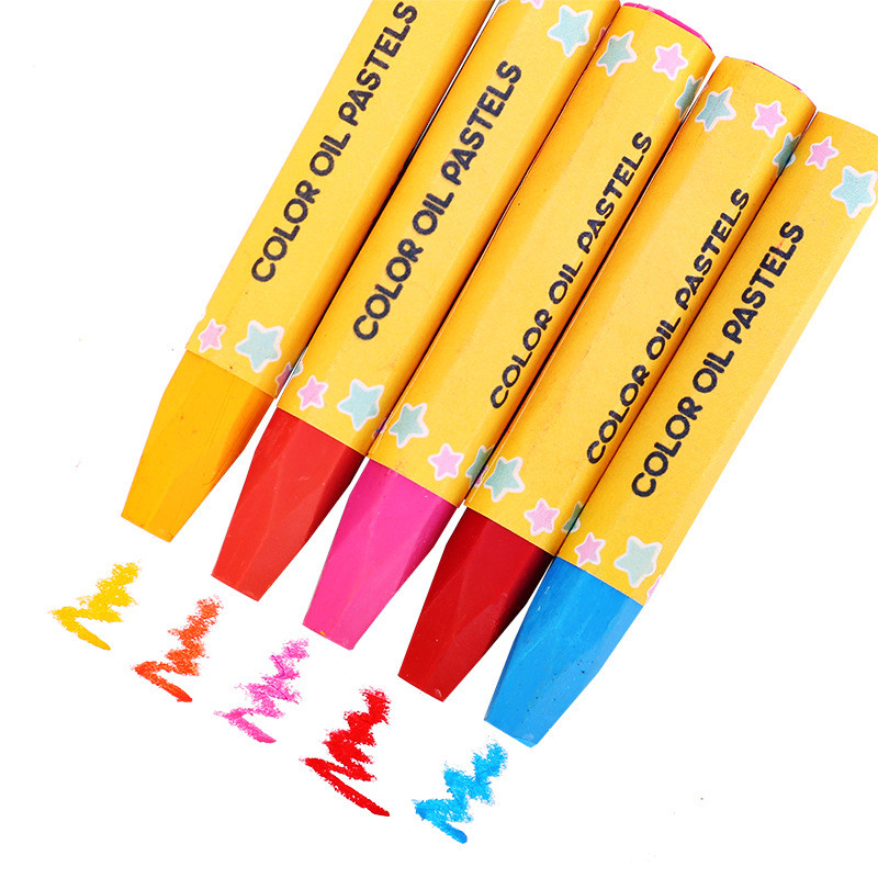 Deli Oil Pastel Crayon thùng 24/12/36 màu, bút sáp màu cho học sinh, trẻ em, có thể giặt