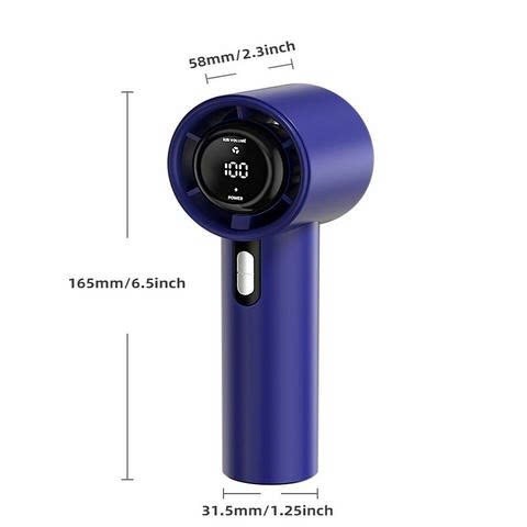 Quạt Cầm Tay Mini Turbo F638 100 Tốc Độ Gió Mạnh Pin 3000mAh Sạc Type C Màn Hình LED