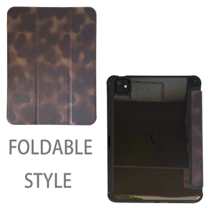 Vỏ Da Xoay Được Màu Hổ Phách Cho Mini6 Mini7 A17Pro IPad 5 6 7 8 9 10 11 A16 12 A19 Air 2 3 4 5 6 7 Air 11 M2 M3 M4 2026 Pro10.5 Pro11 M4 M5 Pro13 2024 2025