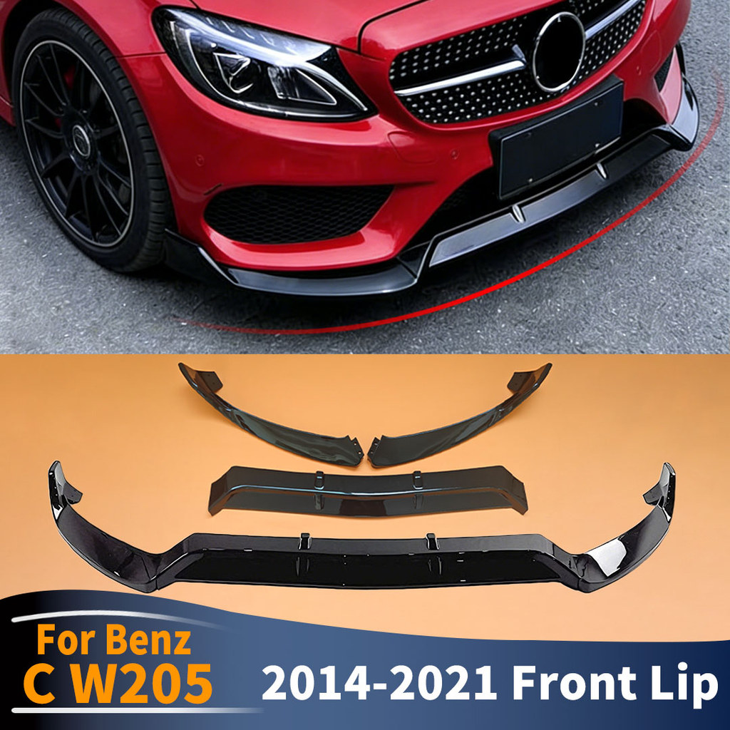 BRABOS Phong Cách Trước Đập Khí Bộ Chia Ốp Lưng Môi Cho Xe Mercedes Benz C Lớp W205 2014 2015 2016 2017 2018 2019 2020 2021 Phụ Kiện Điều Chỉnh Tấm Chắn