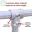 PUSKY Hợp Kim Nhôm Kết Nối Khuỷu Tay Tee Đế Phẳng Ba Chiều Lắp Kết Nối Dây 20 / 25 Mm Ống Thép Kệ Phần VN