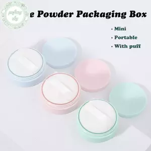 PUSKY 5g Bình Bột Rời Có Puff Có Thể Đổ Lại Hộp Rỗng Có Nắp Lưới Sifter Hộp Đựng Mỹ Phẩm Hộp Đựng Nhựa Paping Dụng Cụ Trang Điểm VN