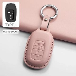 Vỏ Chìa Khóa Ô Tô Vỏ Fob Cho Xe Honda 2022 2023 2024 2025 Cho Civic Cho Accord Cho CR-V Cho HR-V Cho Phi Công PU Chìa Khóa Phụ Kiện