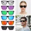 Kính râm thể thao RTJIFSS, Kính râm phân cực UV400 HD, Thiết kế cổ điển thời trang Khung vuông thể thao Unisex
