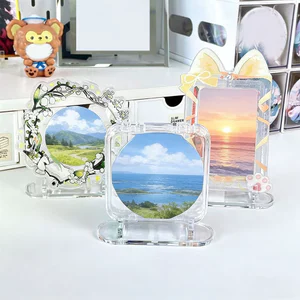 Acrylic Đa Năng Hiển Thị Giá Đỡ Tấm Thẻ Khung Thẻ Căn Cứ Trong Suốt