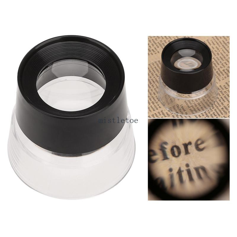 MIS 10X Kính lúp mắt Loupe Lens Jeweler Coin Stamp Kính lúp một mắt