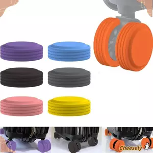 Vỏ bảo vệ bánh xe hành lý CHEESELY, Vali hấp thụ sốc bằng silicon Nhẫn bảo vệ bánh xe, Giảm tiếng ồn Giảm mài mòn bánh xe Hành lý chống trượt Giày bánh xe du lịch