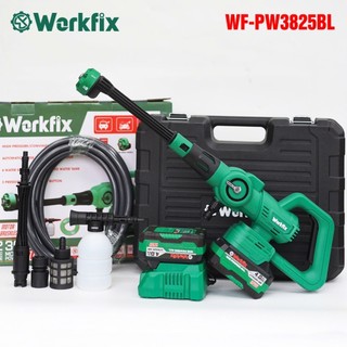 Máy Rửa Xe Không Dây WORKFIX WF-PW3825BL, 3 Mức Chỉnh Tốc Đô - Không Chổi Than