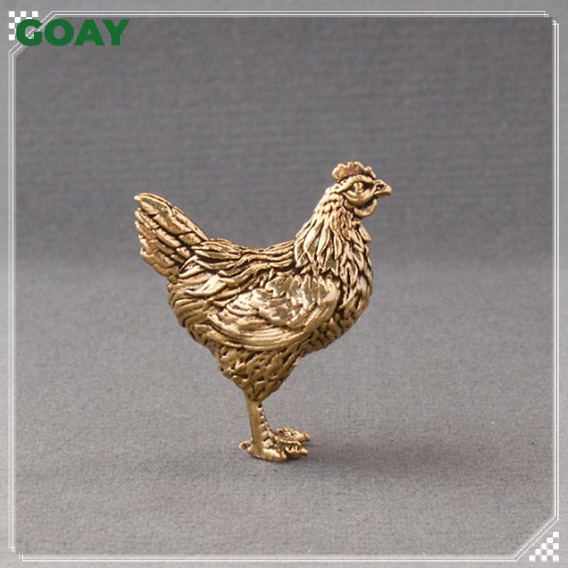 GOAY 1 / 2 Chiếc Thu Nhỏ Đồng Gà Trống Và Gà Mái Đồ Trang Trí Đồng Chắc Chắn Gà Trống Tượng Nhỏ Văn Phòng Để Bàn Đồ Trang Trí Trà Thú Cưng Thủ Công VN