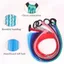 SHUPUN 6 Chiếc Tóc Bím Thẳng Dài Cầu Vồng, Tóc Giả Nhiều Dây Nhiều Màu Sắc Tóc Giả Đuôi Ngựa, Kết Cấu Thẳng Miễn Phí Thiết Kế Đa Dây Phần Mở Rộng Tóc Tổng Hợp Cosplay