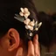 Mẫu kẹp tóc filigree nhung hoa cổ điển, phong cách Trung Quốc Hanfu đẹp với mũ đội đầu cuộn dây sườn xám