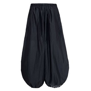 <![Giảm giá 10%!] Quần ống rộng yamamoto màu trắng, thiết kế thoải mái bằng cotton thoáng khí, phù hợp mùa hè