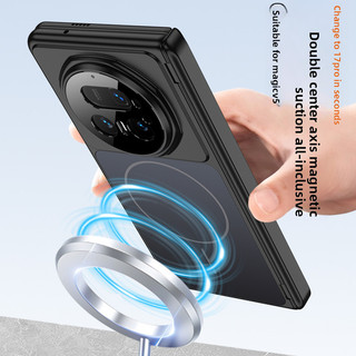 Ốp điện thoại Cứng Mỏng Mờ Cho Honor Magic V6 Magic V5 Magic V3 Từ Tính Full Bản Lề Chống Sốc Bảo Vệ Mặt Sau