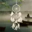 TRTR Trắng Dream Catcher Tròn Lông Vũ Treo Tường Trang Trí Trang Trí Thủ Công VN