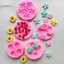 TRTR Bộ sưu tập hoa đa phong cách Khuôn silicon DIY Bánh được trang trí bằng sô cô la dạng lỏng Fondant Trang trí nhà bếp Khuôn nướng bánh VN