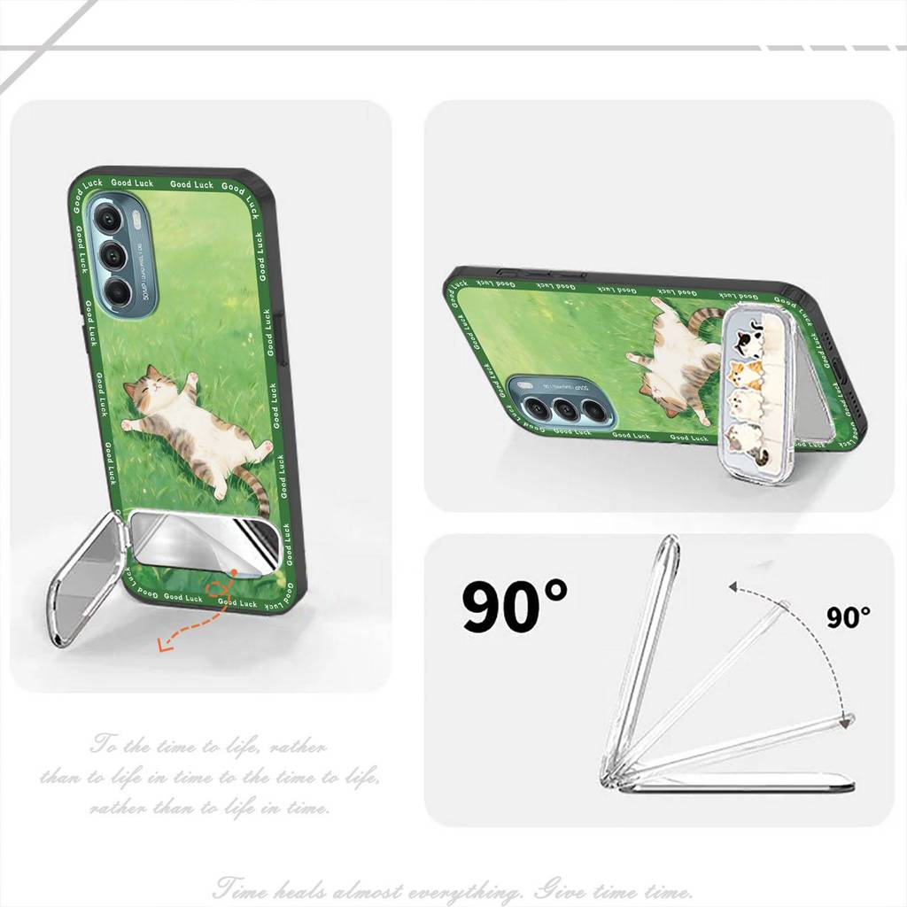 Ốp Điện Thoại Bền Chống Thấm Nước Cho MOTO G Stylus 5G 2022 Miếng Dán Vải Chân Đế Thêu Sang Trọng Vỏ Mềm Chống Bụi Bẩn Bọc Toàn Bộ Ba Chiều TPU 3D Chống Sốc Giá Đỡ Điện Thoại