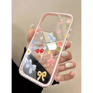 Hoa kết anh đào thích hợp 16 vỏ điện thoại iPhone17Air chống va đập 14/13/11Pro