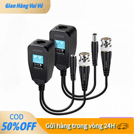 【48h】Balun chuyển đổi tín hiệu camera kèm nguồn, hỗ trợ POE và đèn báo - Kết nối ổn định, chống nhiễu cho hệ thống an ni