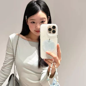 Pha lê apple cho iPhone16/13/14 đơn giản 15promax vỏ 16plus mới 12/11 nữ xs