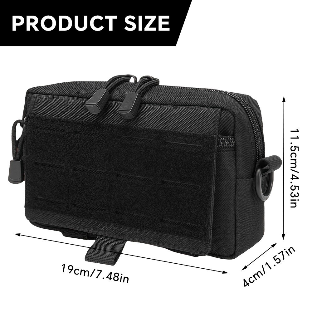 Túi tiện ích HOBBYIN EDC, Túi đựng dụng cụ tiện ích ngoài trời khẩn cấp, Túi có dây kéo đeo chéo Chức năng treo eo Fanny Pack Thể thao