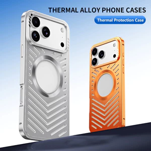 Ốp điện thoại từ tính tản nhiệt bằng kim loại sang trọng IPhone 17 / 13 / 12 / 14 / 15 / 16 Pro Max Vỏ chống sốc bằng hợp kim nhôm