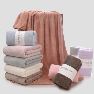 [Xả Kho] Khăn tắm Hàn Quốc cỡ lớn 70x140cm, Siêu mềm mịn thấm hút nước tốt, nhiều màu lựa chọn