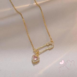 Mặt dây chuyền hình trái tim zircon, thép titan sang trọng