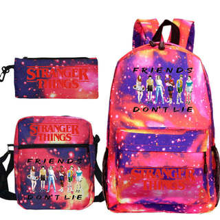 Phim Truyền Hình Mỹ Hàng Hóa Stranger Things Ba Lô Hợp Thời Trang Học Sinh Schoolbag Túi Đeo Vai Hộp Đựng Bút Chì Bộ Ba Mảnh 003