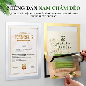 Khung Tranh Nam Châm Trong Suốt – Khung Ảnh Từ Tính Để Bàn, Không Khoan Đục, Đổi Ảnh Siêu Nhanh