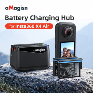 Dành cho Insta360 X4 Air, đế sạc nhanh pin, hộp lưu trữ, phụ kiện camera hành động