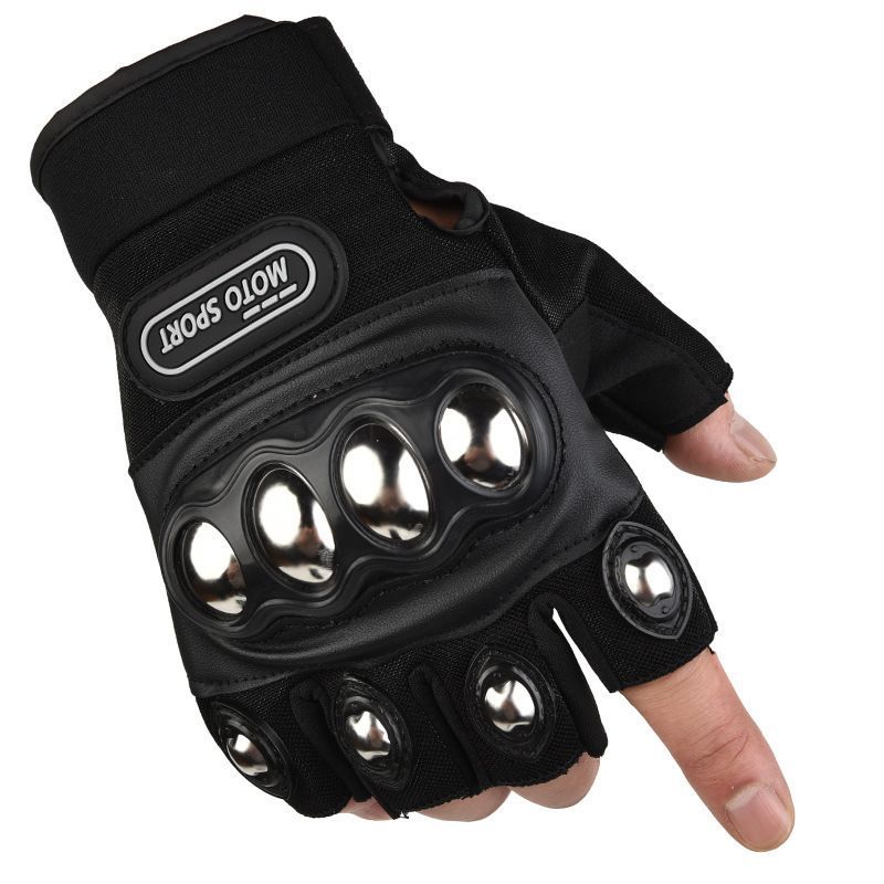 Xe Máy Thể Dục Vỏ Thép Half Finger Gloves, Phù Hợp Sử Dụng Ngoài Trời Và Khi Đi Xe Đạp