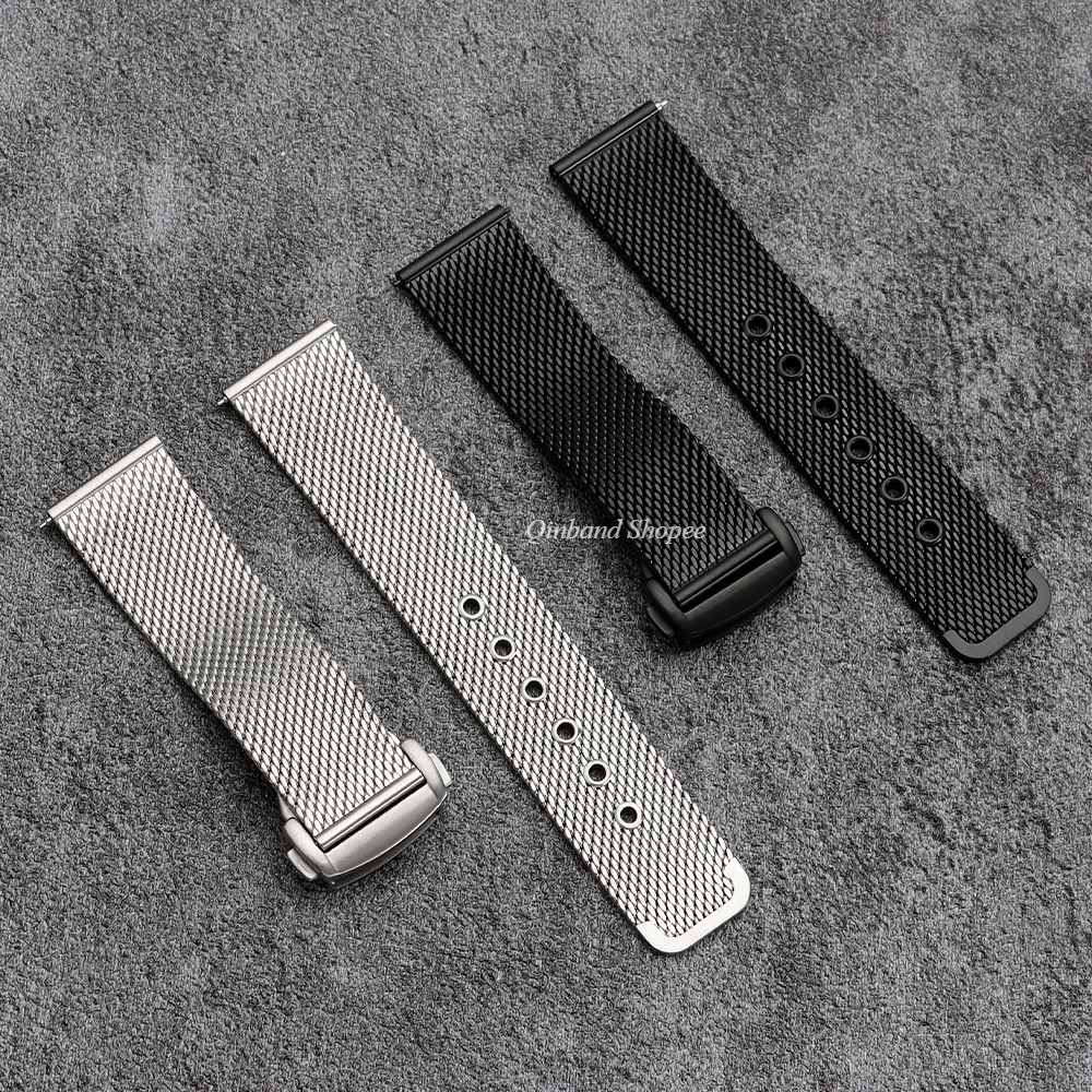 Dây đeo đồng hồ lưới thép không gỉ cho OMEGA Seamaster 150m 300m Phát hành nhanh Milanese Watchband 007 20mm 22mm Khóa bướm Vòng đeo tay đồng hồ cho nam nữ
